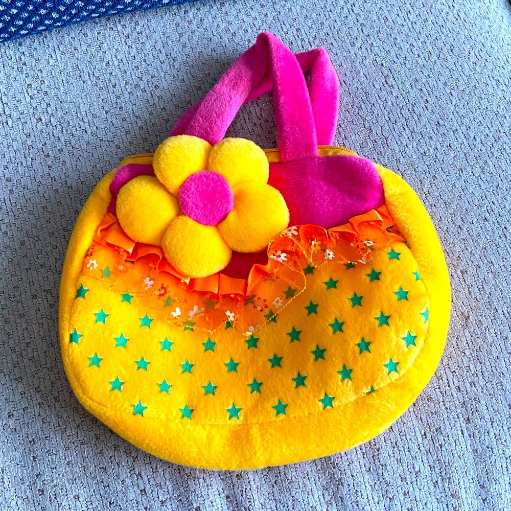 Brand new beautiful yellow and pink bag for kids/adults